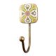 Golden Leaf Square Ceramic Decorative Wall Hook